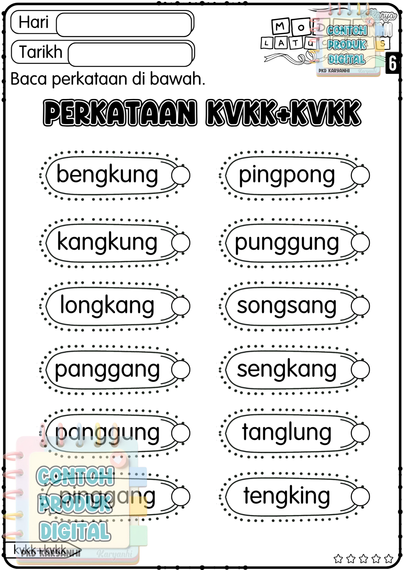 Modul LaTuCaLis 6 (Latih Tubi Baca Tulis 6)