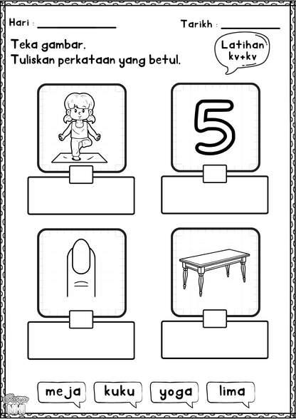 Percuma Latihan Perkataan kv+kv KaryaNHI