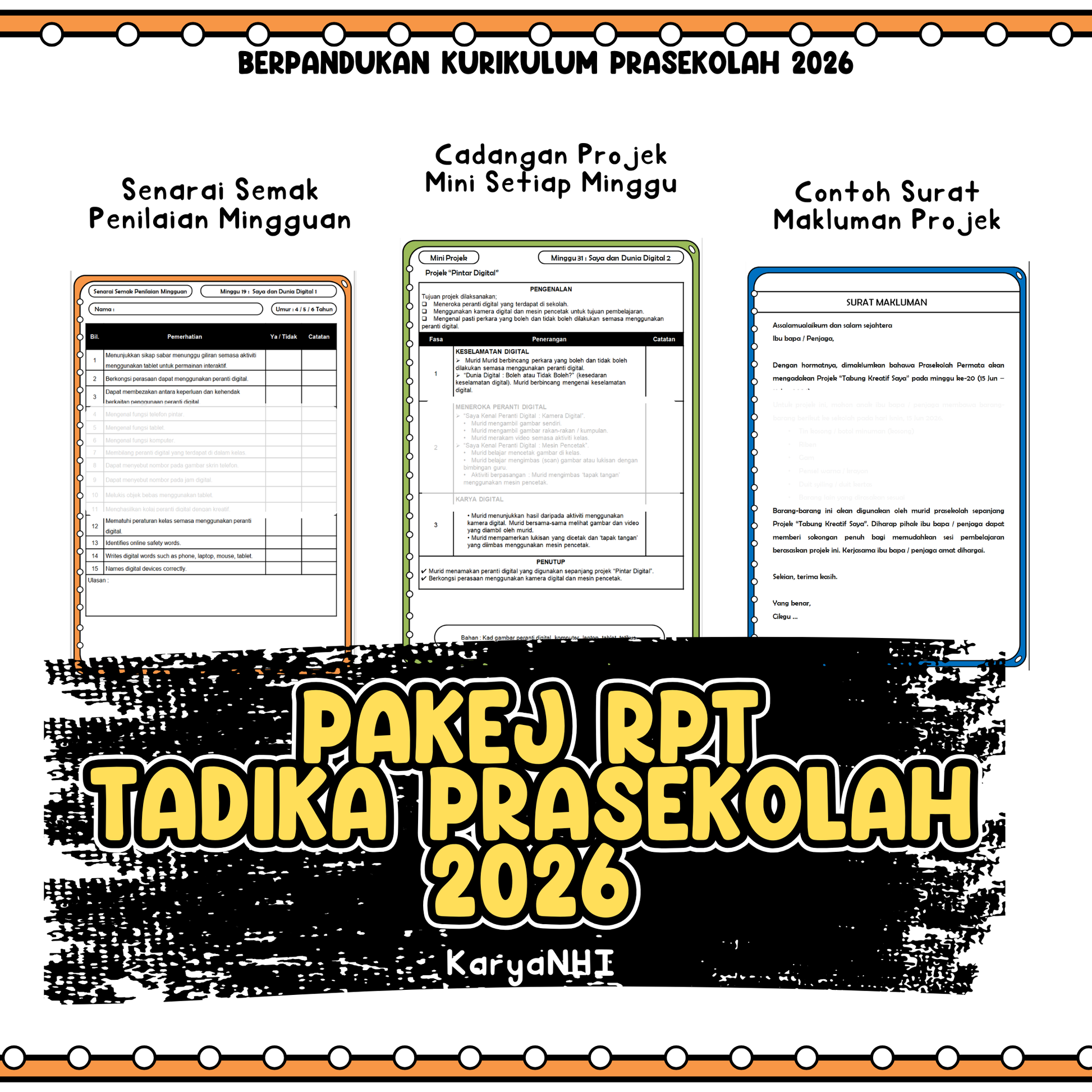 RPT Tadika Prasekolah 2026 Kumpulan A KaryaNHI