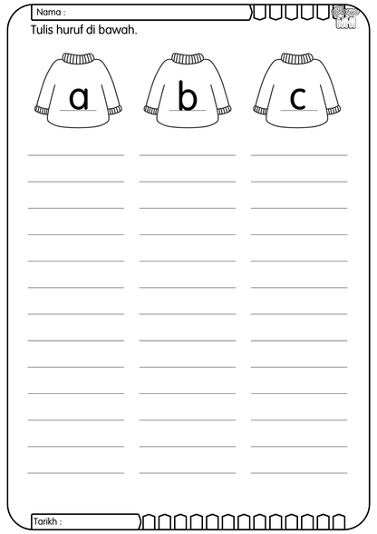 Tulis dan Padankan Huruf (Percuma) KaryaNHI