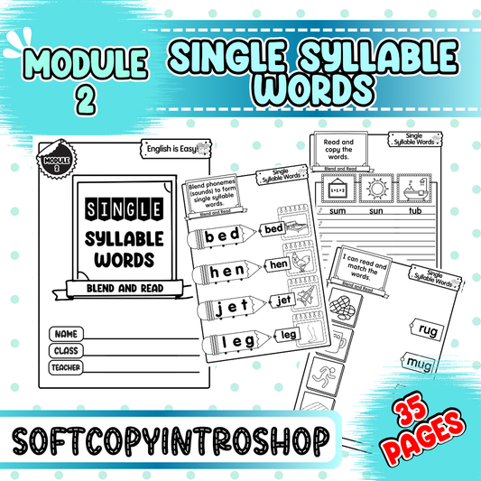 Single Syllable Words (Module 2)