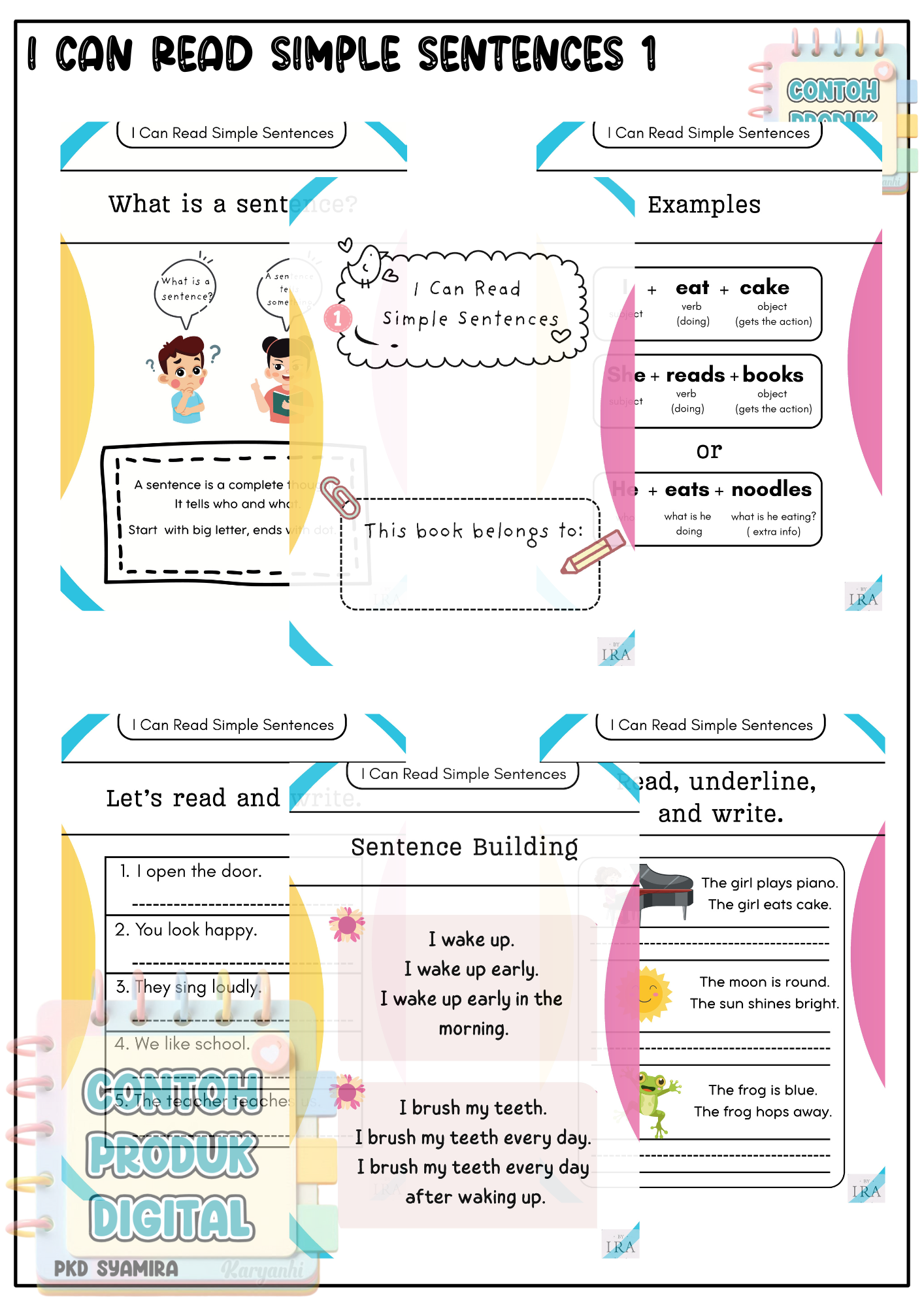 I Can Read Simple Sentences 1