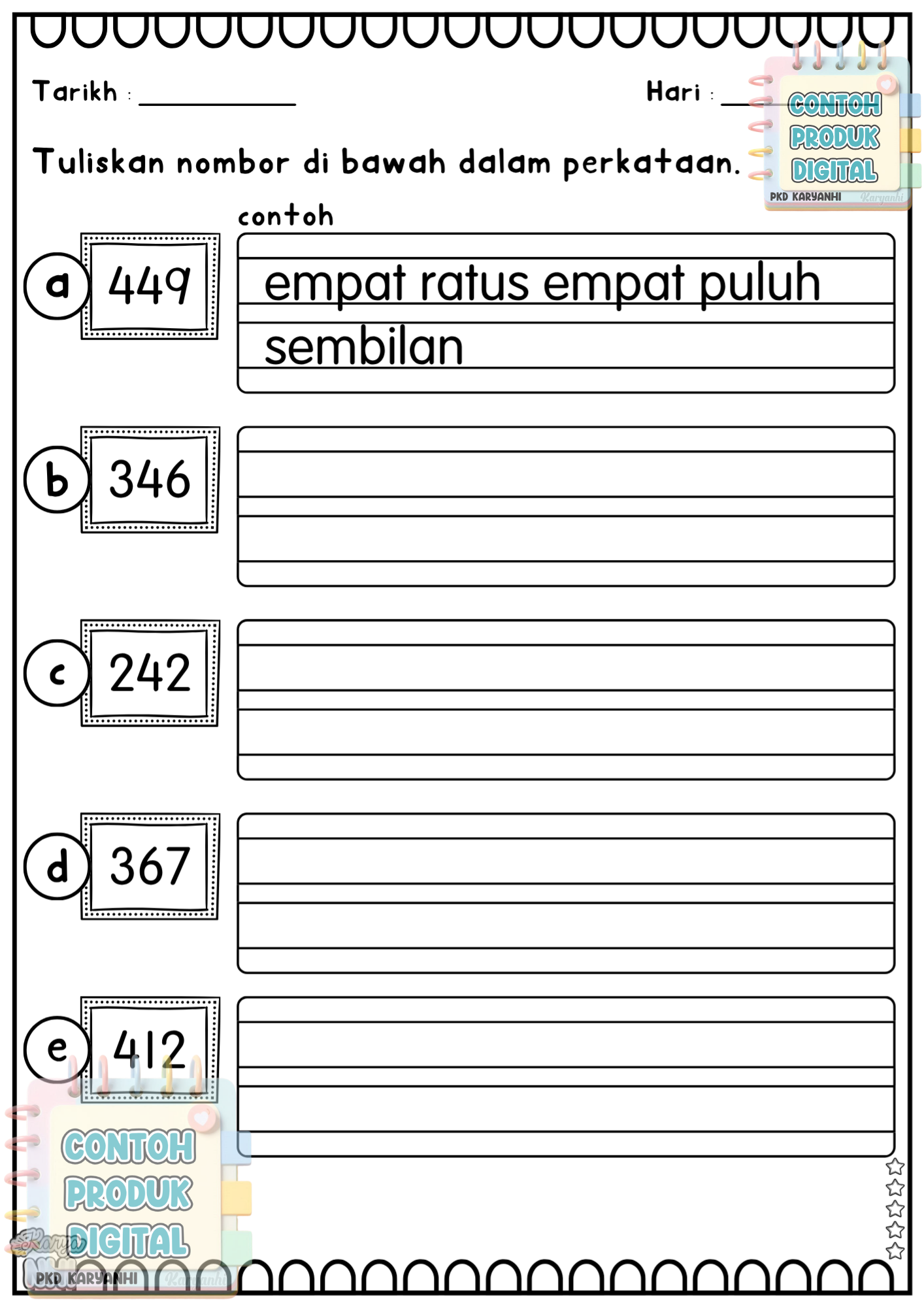 Nombor Bulat Hingga 1000 KaryaNHI