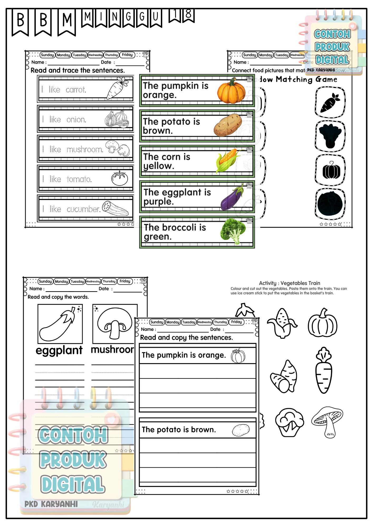 BBM Minggu 18 Sayur-sayuran