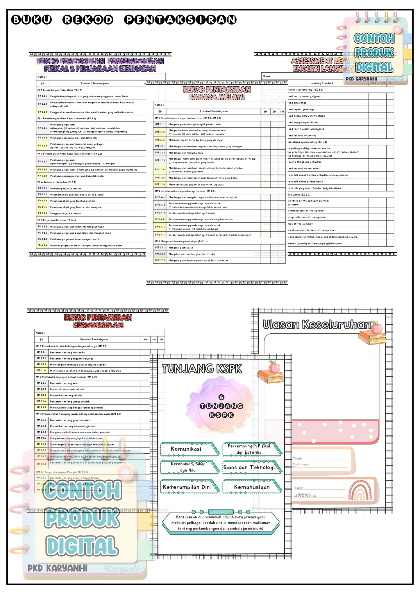 Buku Rekod Pentaksiran Tadika Prasekolah