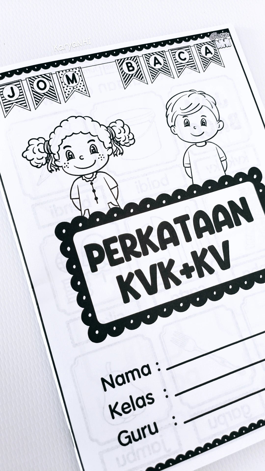 Jom Baca Perkataan kvk+kv