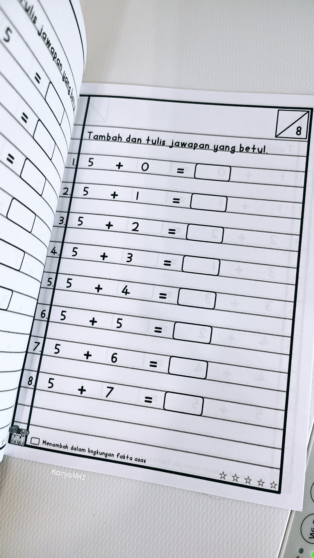 Buku Latihan Set 4 (Operasi Tambah)