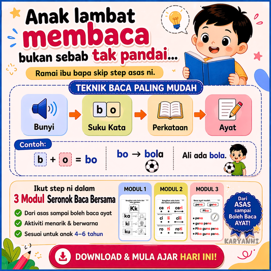 3 Modul Seronok Baca Bersama (Bantu Anak Baca) KaryaNHI