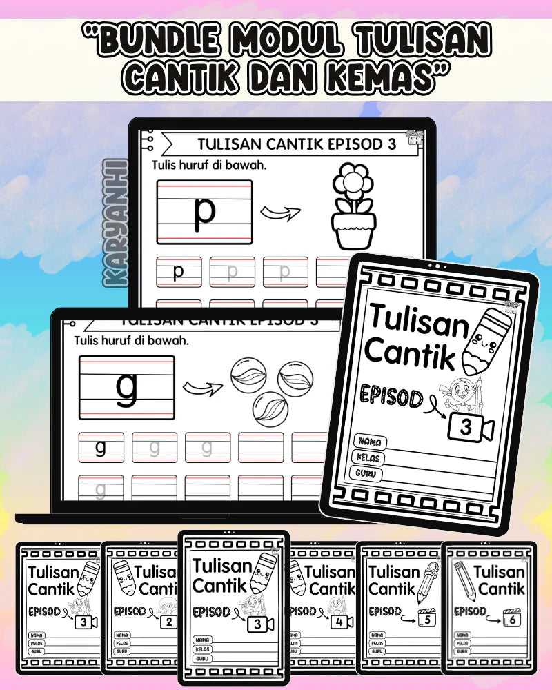 Bundle Modul Tulisan Cantik dan Kemas KaryaNHI