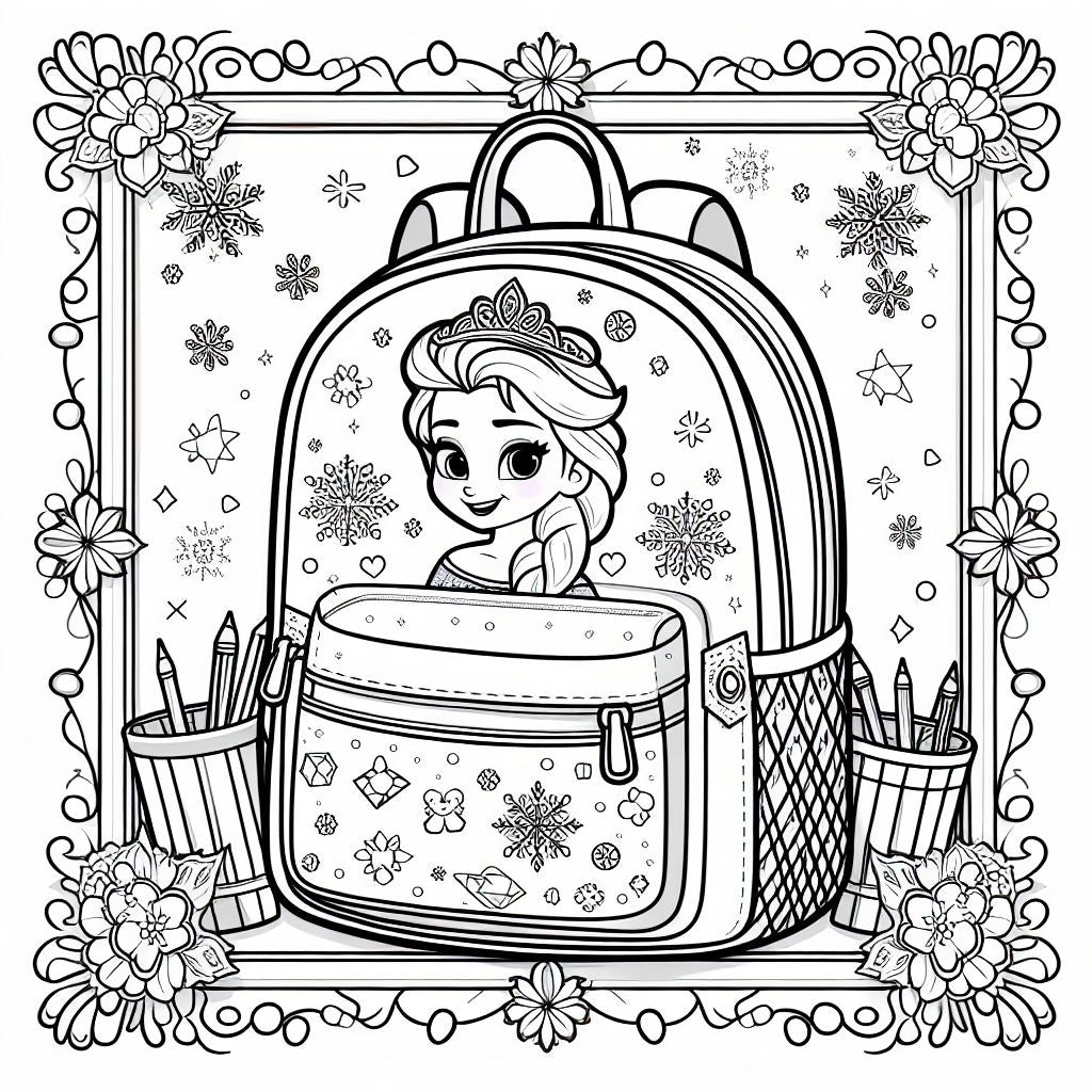 Colouring Pages - school bag β KaryaNHI