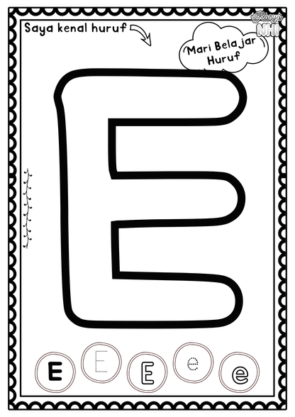 Alphabet Tracing Poster KaryaNHI