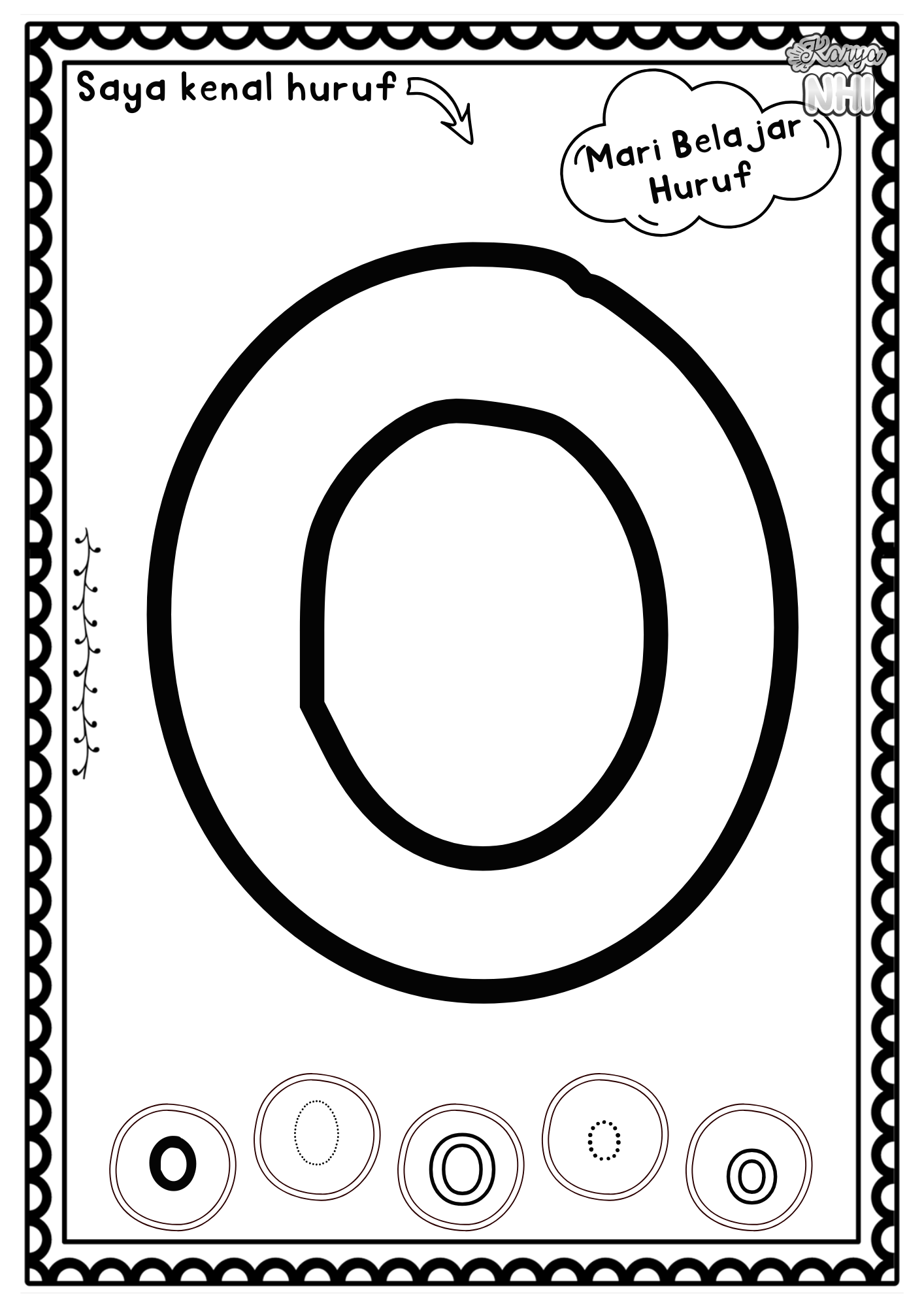 Alphabet Tracing Poster KaryaNHI