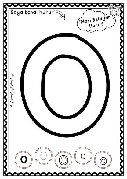 Alphabet Tracing Poster KaryaNHI