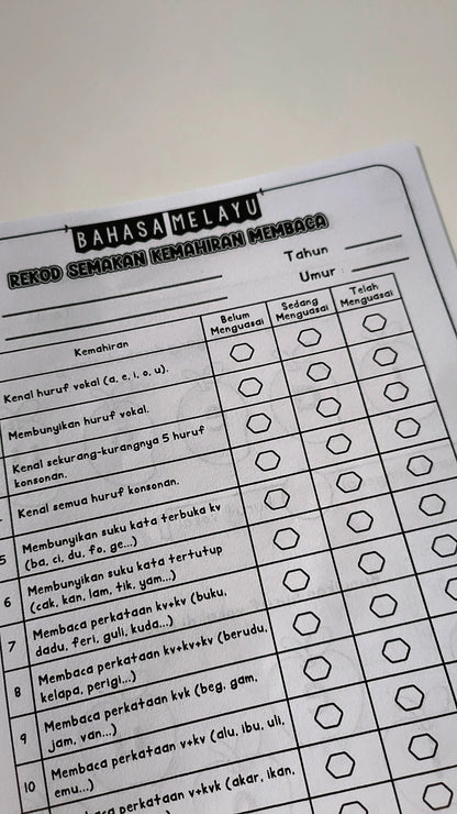 Rekod Semakan Kemahiran Membaca BM KaryaNHI