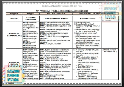 RPT Tadika Prasekolah 2025 (Kum. B)