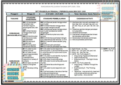 RPT Tadika Prasekolah 2025 (Kum. B)