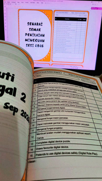 Senarai Semak Penilaian Mingguan Bertema (Setahun)