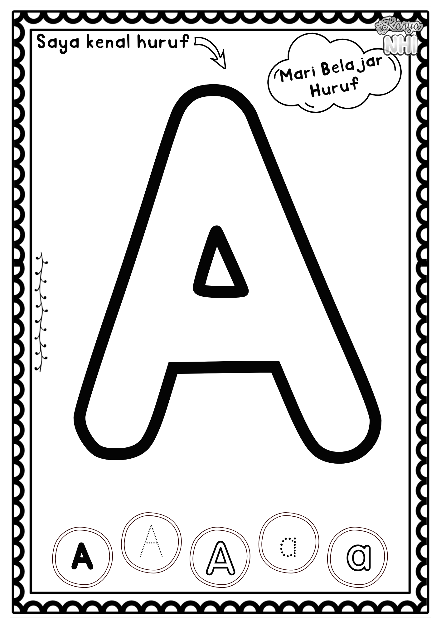 Alphabet Tracing Poster KaryaNHI