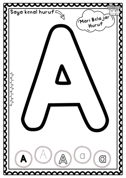 Alphabet Tracing Poster KaryaNHI
