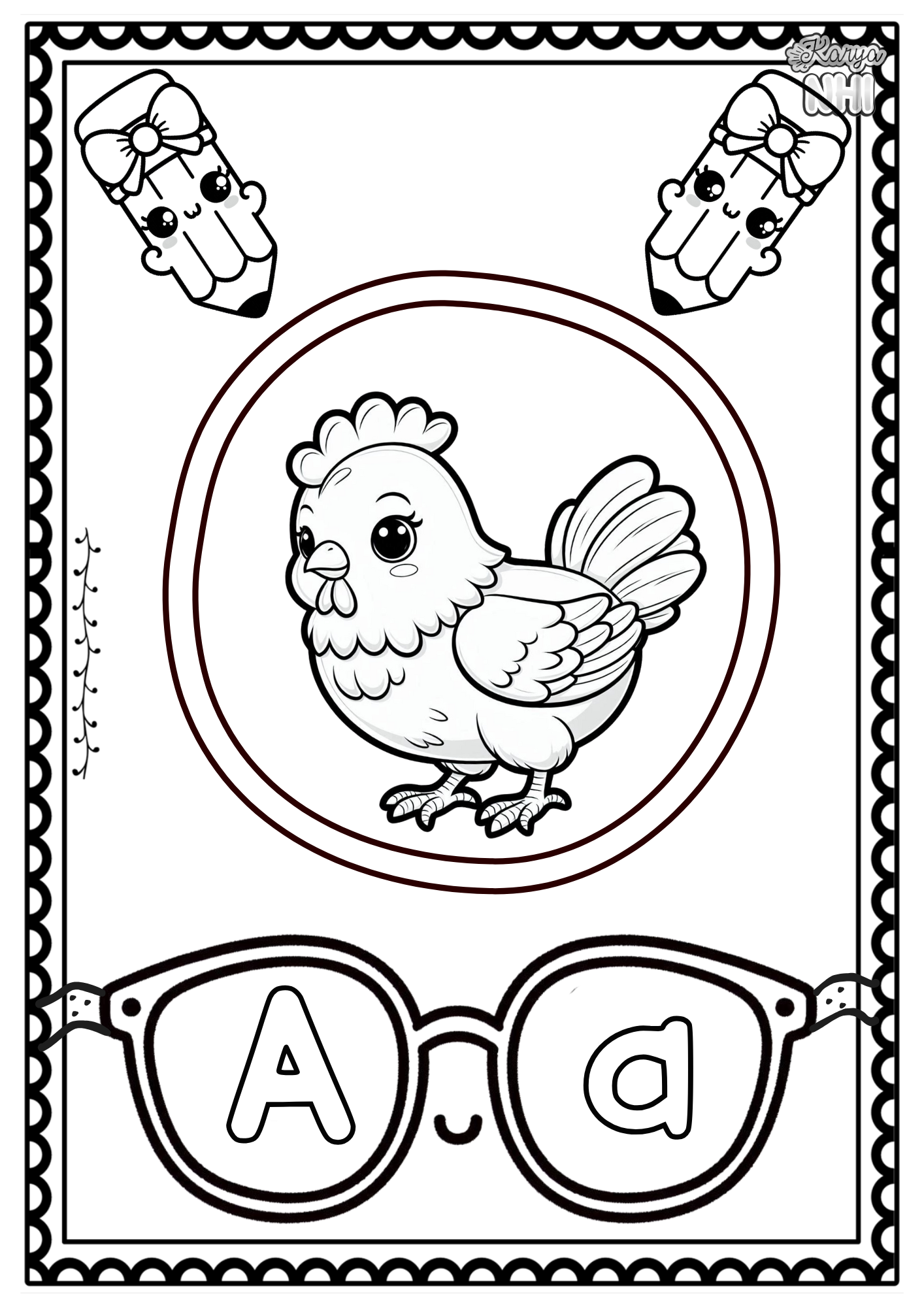 Alphabet Tracing Poster KaryaNHI