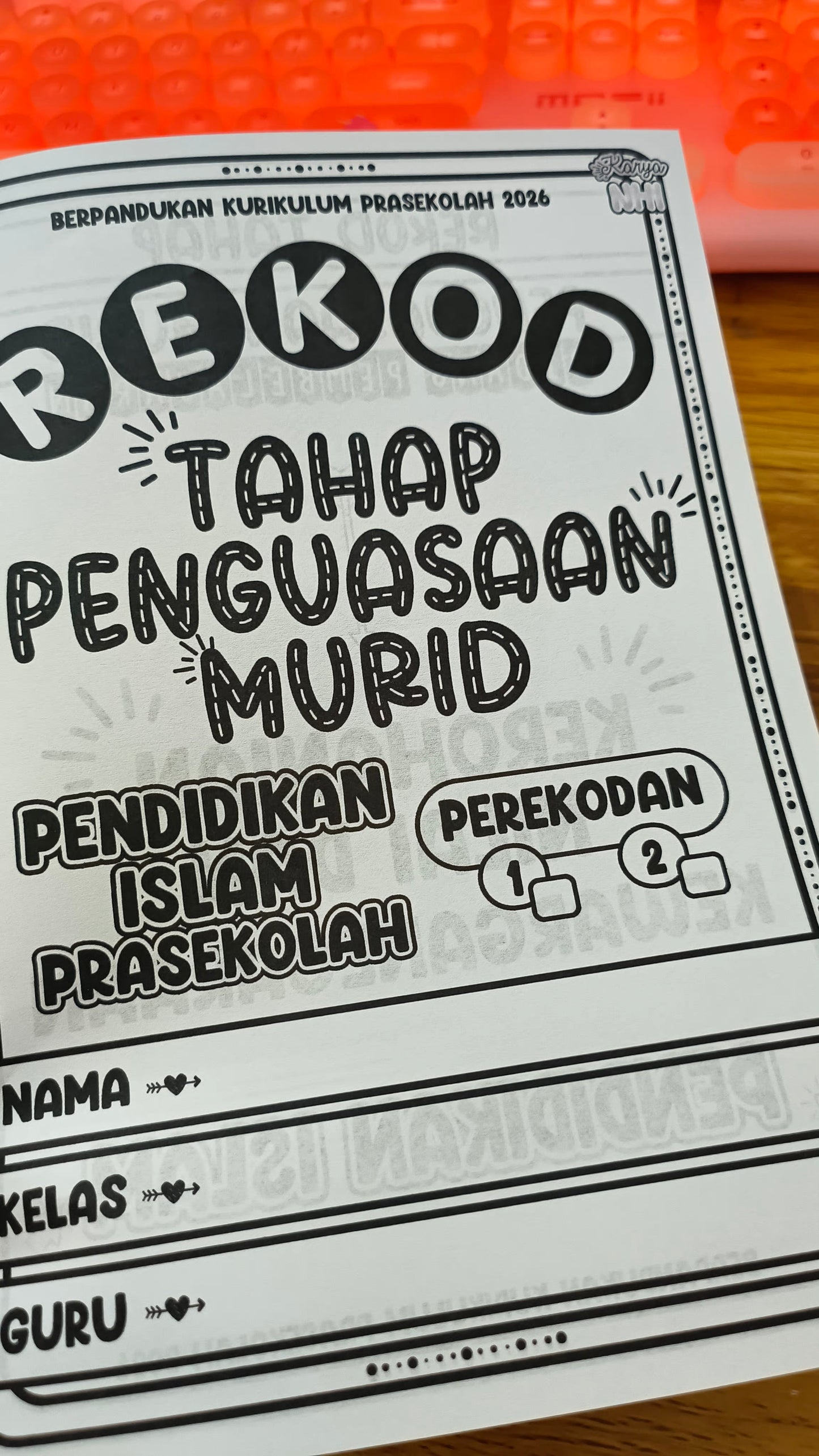 Rekod TPM Pendidikan Islam Prasekolah KaryaNHI