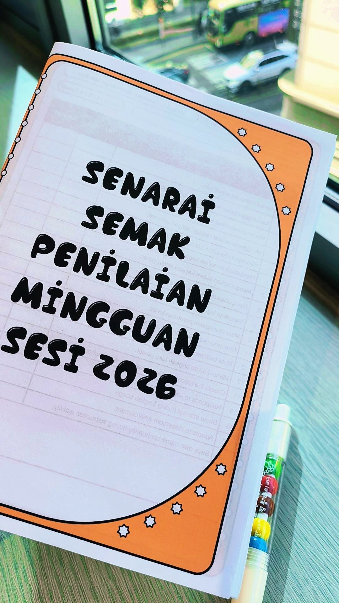 Senarai Semak Penilaian Mingguan Bertema (Setahun)
