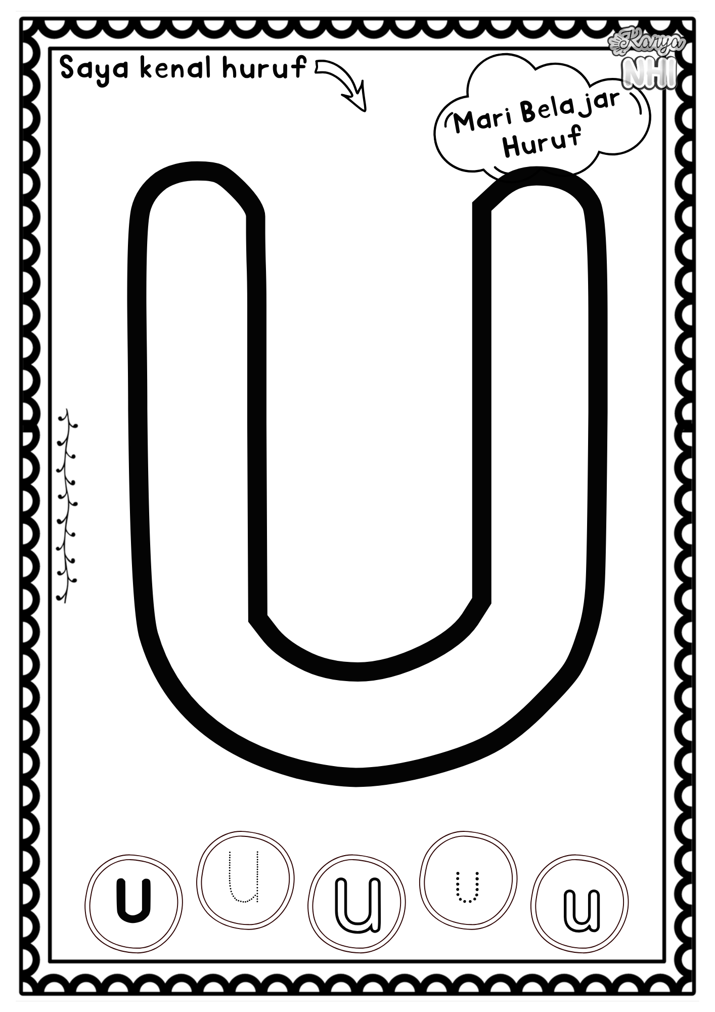 Alphabet Tracing Poster KaryaNHI
