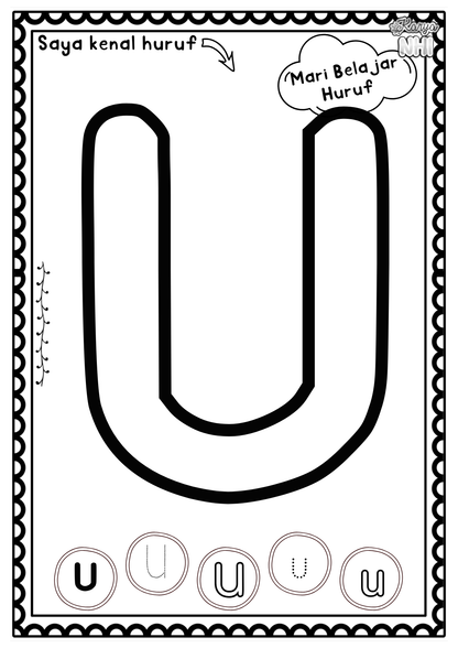 Alphabet Tracing Poster KaryaNHI