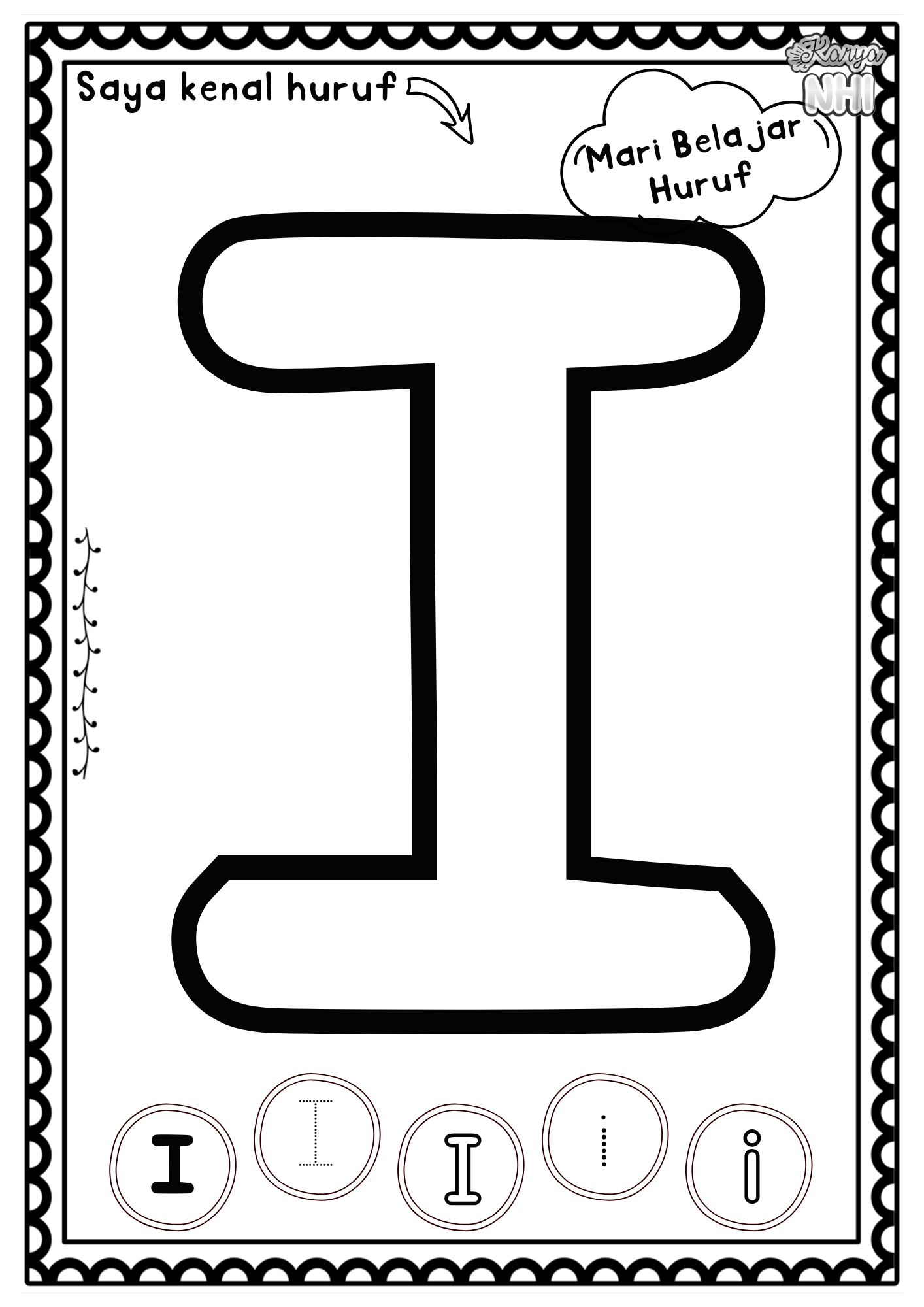 Alphabet Tracing Poster KaryaNHI